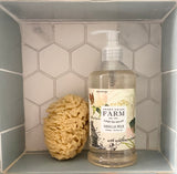 4" natural sea sponge featured with Sweet Grass Farms 16oz soap