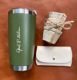 $70 Bundle: Pretty Pocket + Petite Terracotta Pot Trio + Opal Tumbler