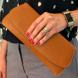 Leather/Suede Pommel Clutch
