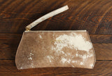 Cowhide Pommel Wristlet front view in color [Cowhide B]