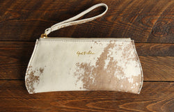 Cowhide Pommel Clutch front view in color [Cowhide D]