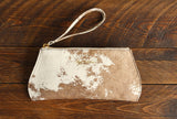 Cowhide Pommel Wristlet front view in color [Cowhide F]